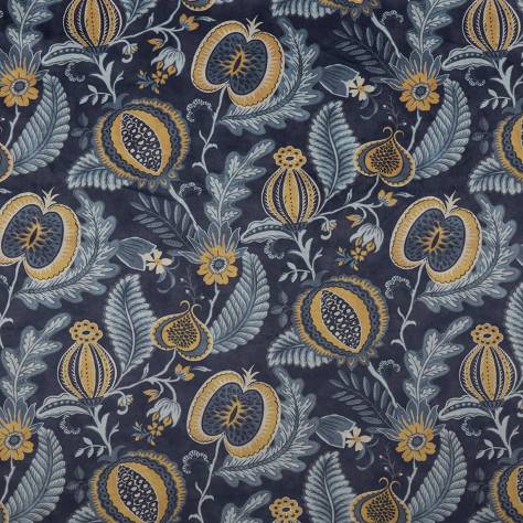 iLiv Winter Garden Fabrics Cantaloupe Fabric - Navy - cantaloupe-navy - Image 1