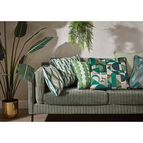 iLiv Geometrica Fabrics Segments Fabric - Emerald - BCIA/SEGMEEME