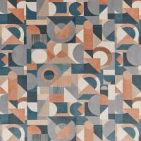 Geometrica Velvet Fabric - Harissa