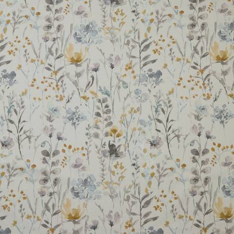 iLiv Water Meadow Fabrics Wild Flowers Fabric - Cornflower - CRBN/WILDFCOR