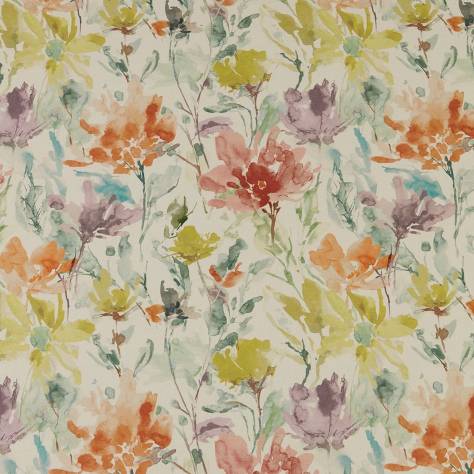 iLiv Water Meadow Fabrics Water Meadow Fabric - Clementine - CRBN/WATERCLE - Image 1