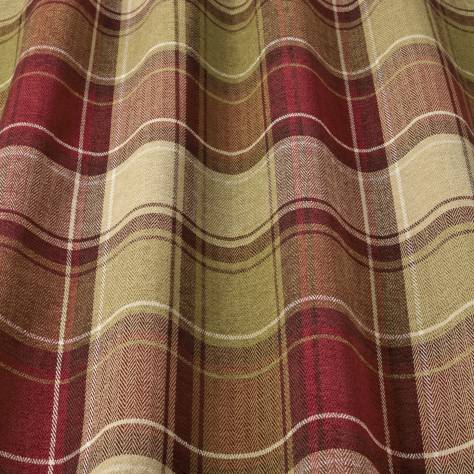 iLiv Cotswold Fabrics Argyle Fabric - Claret - ARGYLECLARET - Image 1
