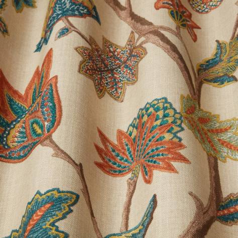 iLiv Orissa Fabrics Chanderi Fabric - Papaya - COVL/CHANDPAP - Image 2
