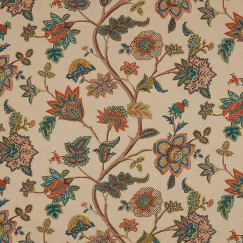 iLiv Orissa Fabrics Chanderi Fabric - Papaya - COVL/CHANDPAP - Image 1