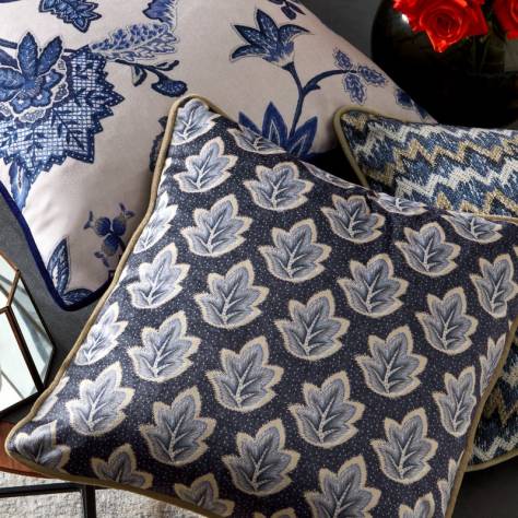 iLiv Orissa Fabrics Chanderi Fabric - Sapphire - COVL/CHANDSAP - Image 3