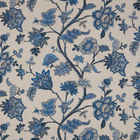 iLiv Orissa Fabrics Chanderi Fabric - Sapphire - COVL/CHANDSAP - Image 1
