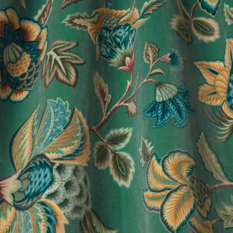 iLiv Orissa Fabrics Sarita Velvet Fabric - Malachite - DPAV/SARITMAL - Image 2
