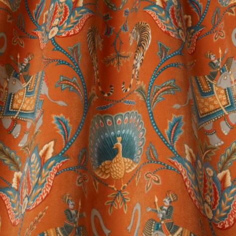 iLiv Orissa Fabrics Sumatra Velvet Fabric - Papaya - DPAV/SUMATPAP - Image 2