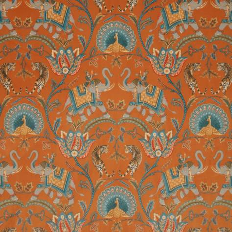 iLiv Orissa Fabrics Sumatra Velvet Fabric - Papaya - DPAV/SUMATPAP - Image 1