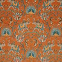 Sumatra Velvet Fabric - Papaya