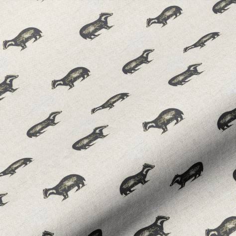 Art of the Loom Woodland Friends Fabrics Betty Fabric - Black / Natural - BETTYBLACK/NATURAL - Image 1
