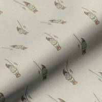 Garden Gnome Fabric - Linen
