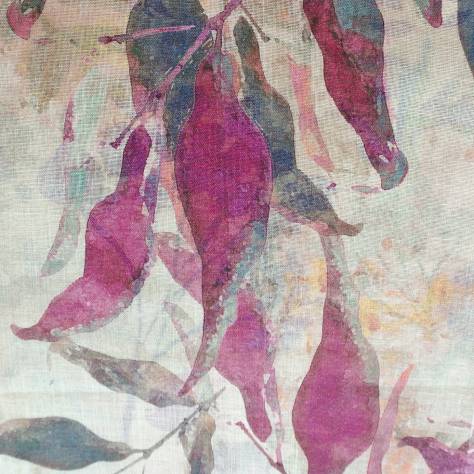 Art of the Loom Indian Summer Fabrics Leaf Press Fabric - Crimson - LEAFPRESSCRIMSON - Image 1