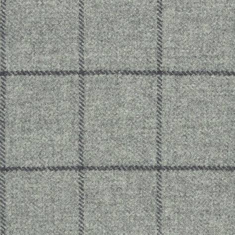 Art of the Loom Pendle Tweed Classic Fabrics Elizabeth Windowpane Fabric - Grey/Black - PTINTLIZGRBL - Image 1
