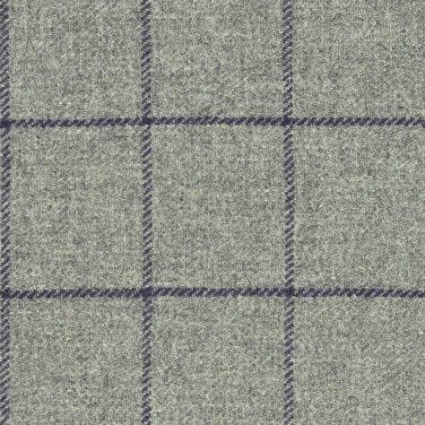 Art of the Loom Pendle Tweed Classic Fabrics Elizabeth Windowpane Fabric - Grey/Navy - PTINTLIZGRN