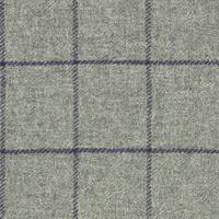 Elizabeth Windowpane Fabric - Grey/Navy