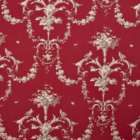 Casadeco Chantilly Wallpapers Corne D'Abandance Fabric - Rouge - 15448111