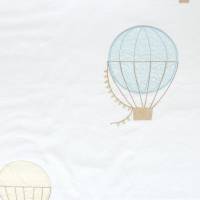 Montgolfieres Embroidery Fabric - Blue