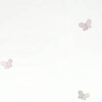 Papillons Embroidery Fabric - Rose/Beige