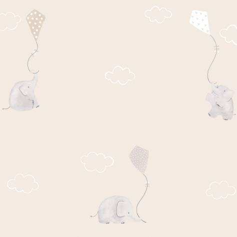 Casadeco My Little World Fabrics & Wallpapers Elephants Fabric - Beige - 29981223 - Image 1
