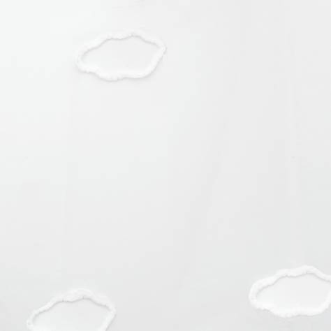 Casadeco My Little World Fabrics & Wallpapers White Clouds Voile Fabric - White - 80060102 - Image 1
