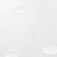 White Clouds Voile Fabric - White
