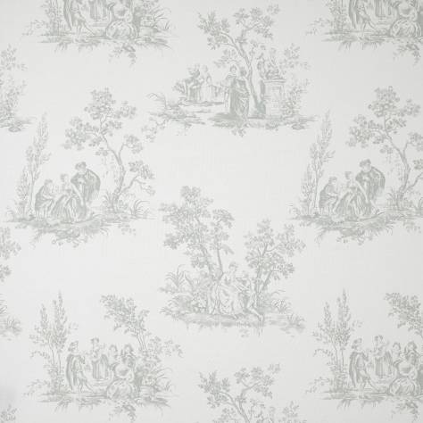 Casadeco Fontainebleau Fabrics Scene Reina Blanc Fabric - Amande - 81727112