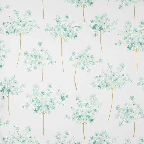 Casadeco Florescence Fabrics and Wallpapers Boboli Fabric - Turquoise - 82466154