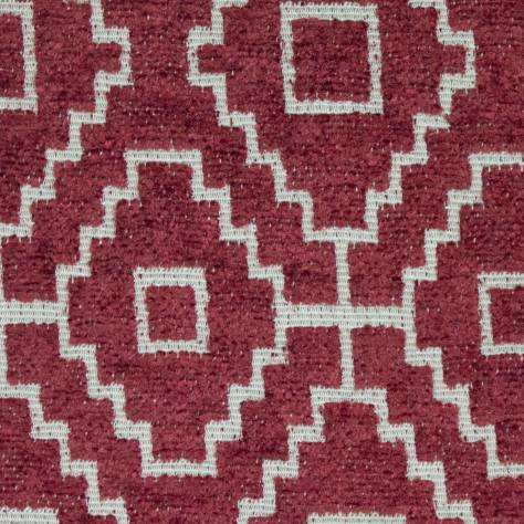 Ashley Wilde Palm House Fabrics Kenza Fabric - Raspberry - KENZARA