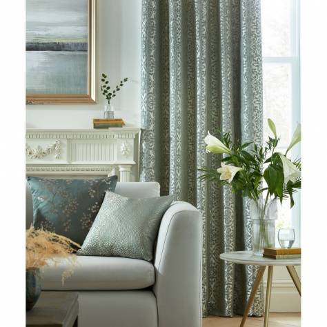 Ashley Wilde Tatton Park Fabrics Blickling Fabric - Silver - BLICKLING-SILVER - Image 4