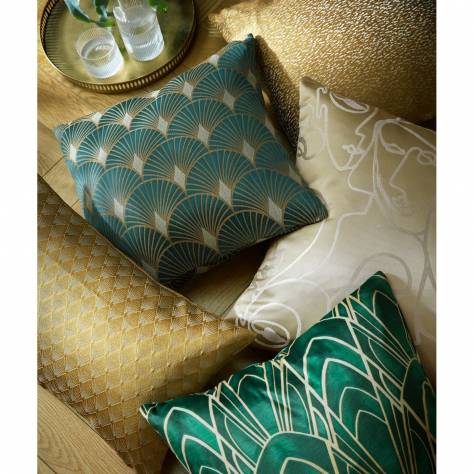 Ashley Wilde Visage Fabrics Delaunay Fabric - Emerald - DELAUNAY-EMERALD