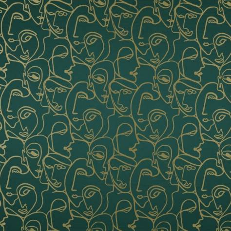 Ashley Wilde Visage Fabrics Henri Fabric - Emerald - HENRI-EMERALD - Image 1
