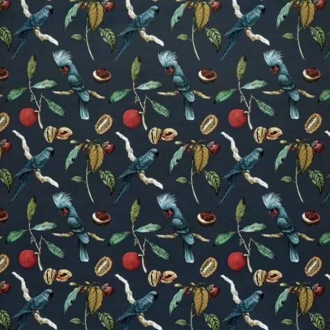Ashley Wilde Tahiti Fabrics Cockatoo Fabric - Ink - COCKATOOIN