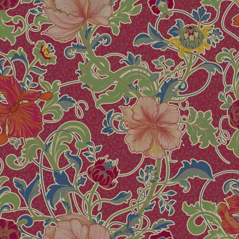 Chess Manor House Fabrics Heligan Fabric - Claret - HELIGANCLARET - Image 1