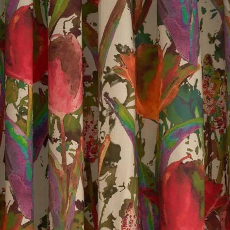 Chess Solstice Fabrics Tulips Fabric - Duck Egg - K1850  - Image 3