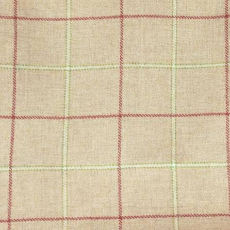 Chess Highland Wool Fabrics Kintyre Fabric - Raspberry - N1028