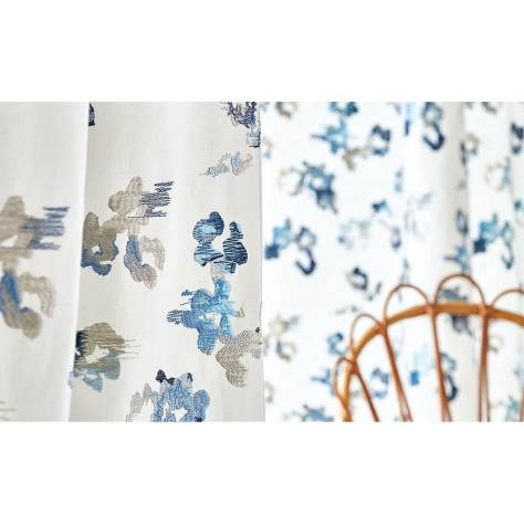 Villa Nova Reverie Fabrics Aster Fabric - Sapphire - V3509/01 - Image 2