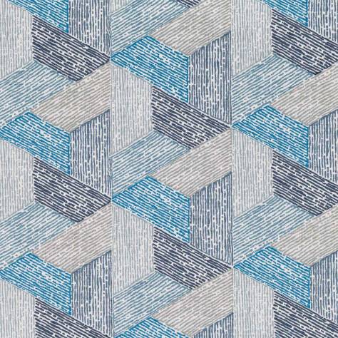 Romo Sarouk Contemporary Prints Escher Multi Fabric - Pacific - 7896/03