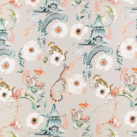 Romo Temperley London Fabrics Euphoria Fabric - Coral Island - 8005/01