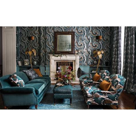 Romo Temperley London Fabrics Delilah Velvet Fabric - Tuscan Teal - 8006/01 - Image 2
