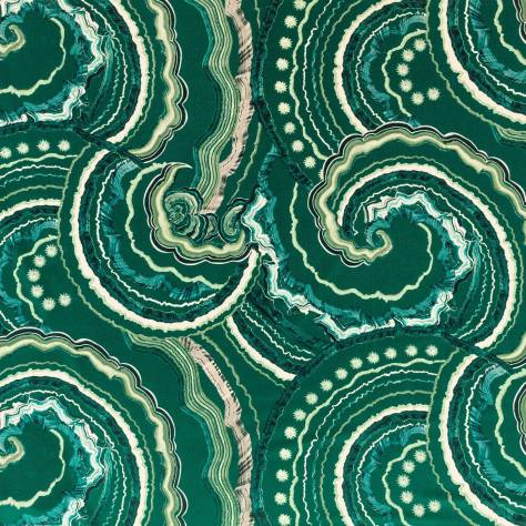 Romo Temperley London Fabrics Fantasia Velvet Fabric - Malachite - 8007/03 - Image 1
