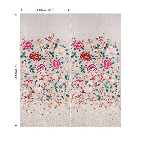 Romo Temperley London Fabrics Lavinia Panel Fabric - Rosa - 8016/01P