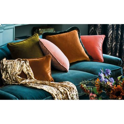 Romo Temperley London Plain Velvet Fabrics Frieda Fabric - Jasmine - 8003/22 - Image 2