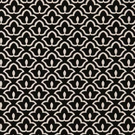 Clarke & Clarke Black & White Fabrics BW1014 Fabric - Black/White - F0887/01 - Image 1