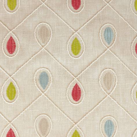 Clarke & Clarke Richmond Fabrics Healey Fabric - Raspberry/Duckegg - F0936/04 - Image 1