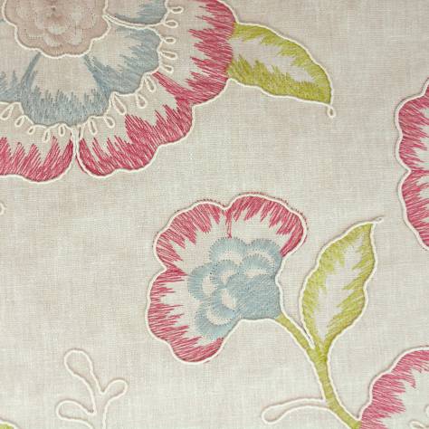 Clarke & Clarke Richmond Fabrics Richmond Fabric - Raspberry/Duckegg - F0940/04 - Image 1