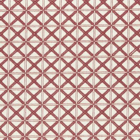 Clarke & Clarke Amara Fabrics  Makenzi Fabric - Red - F0957/04 - Image 1