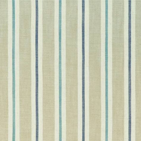 Clarke & Clarke Castle Garden Fabric Sackville Stripe Fabric - Eau De Nil/Linen - F1046/02 - Image 1