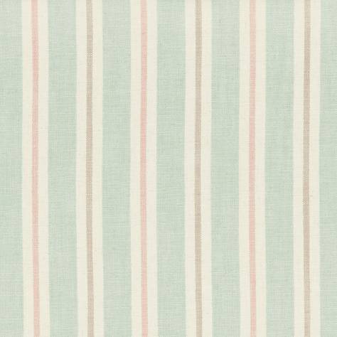 Clarke & Clarke Castle Garden Fabric Sackville Stripe Fabric - Mineral/Blush - F1046/05