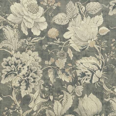 Clarke & Clarke Castle Garden Fabric Sissinghurst Fabric - Charcoal - F1048/01